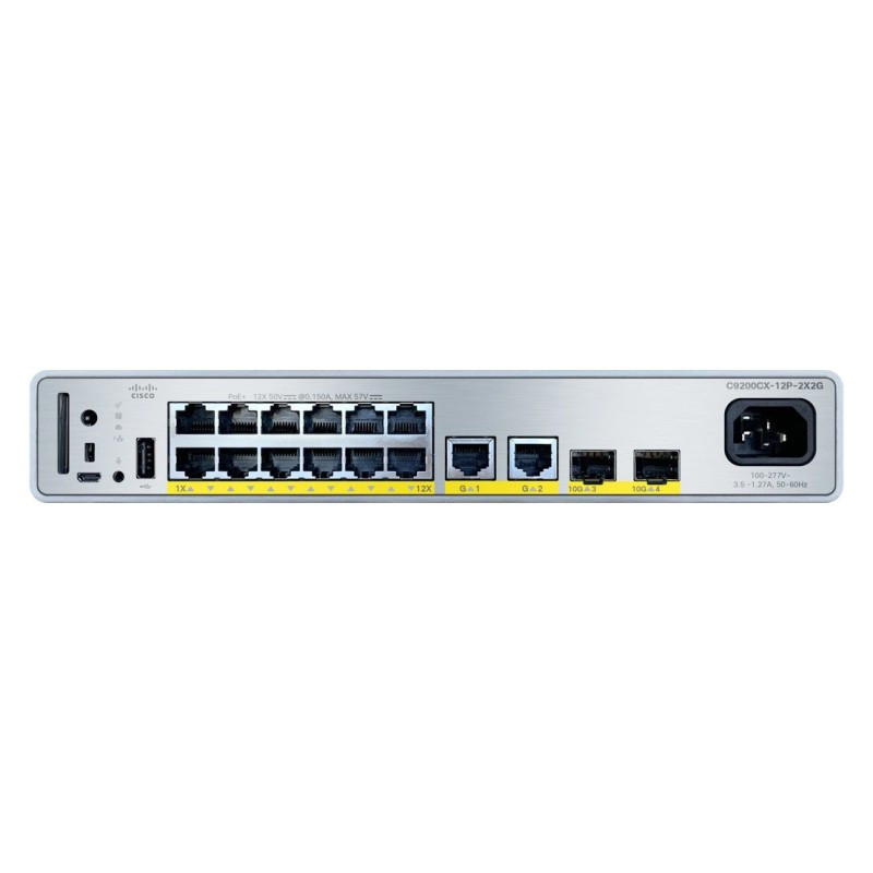 Switch cisco c9200cx-12p-2x2g-e gestito rj-45 porte