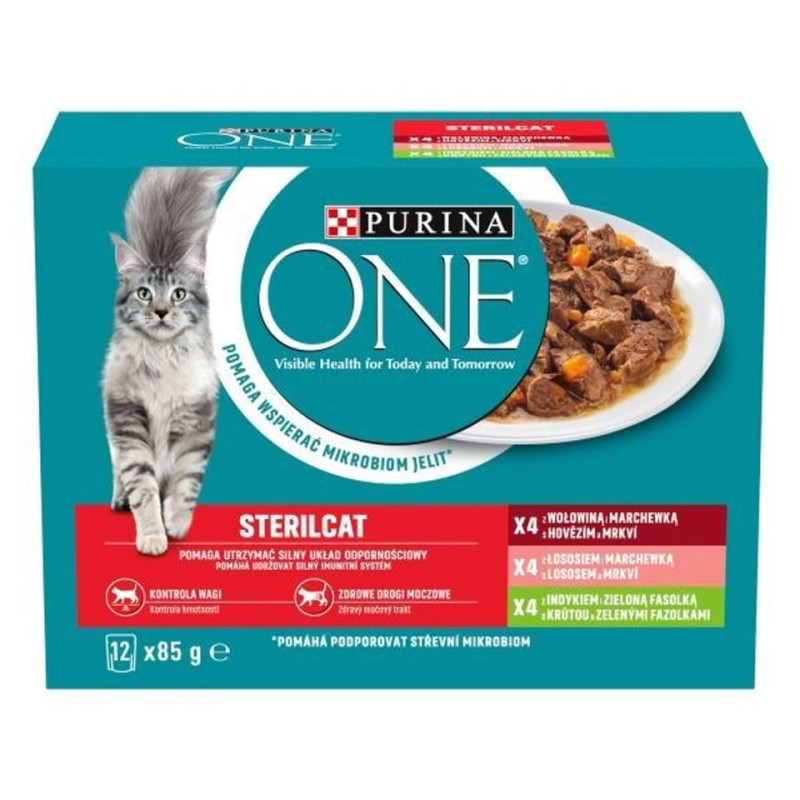 Mangime umido purina nestle one sterilcat mix di gusti per gatti