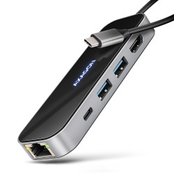 Hub usb axagon hmc-6gln multiport hub usb-c lan hdmi pd100w
