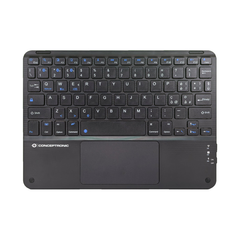 Tastiera conceptronic tobin01bit wireless con touchpad- bluetooth