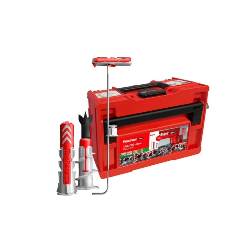 Set di tasselli fischer duoline tanos-box m173 grigio/rosso 713pz