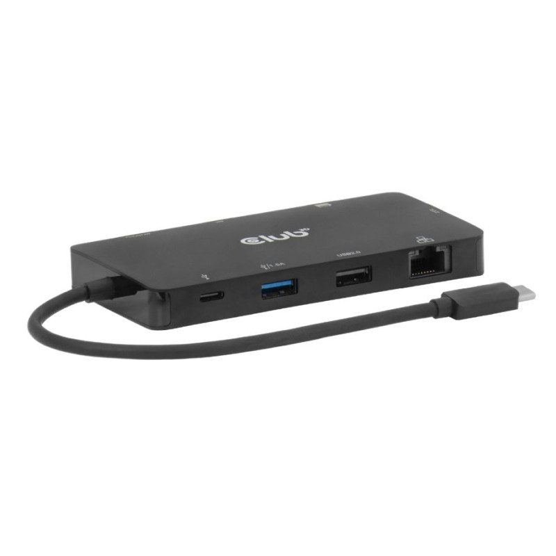 Hub usb club 3d csv-2552 usb-a/c 10/100/1000 5v 9porte nero