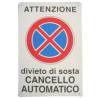 Cartello cancello automatico 20x 30 alluminio [targotimbri ]