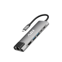 Docking station adj 100w per computer usb 3.1 tipo c grigio