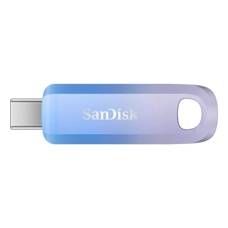 pen drive 256gb sandisk sdcz75c usb-c 3.2 blue/viola