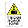Cartello carichi sospesi 48x 68 plastica [targotimbri ]