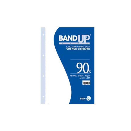 Ricambi forati rinforzati bandup a4 90gr 40fg bianchi bm [0108121]