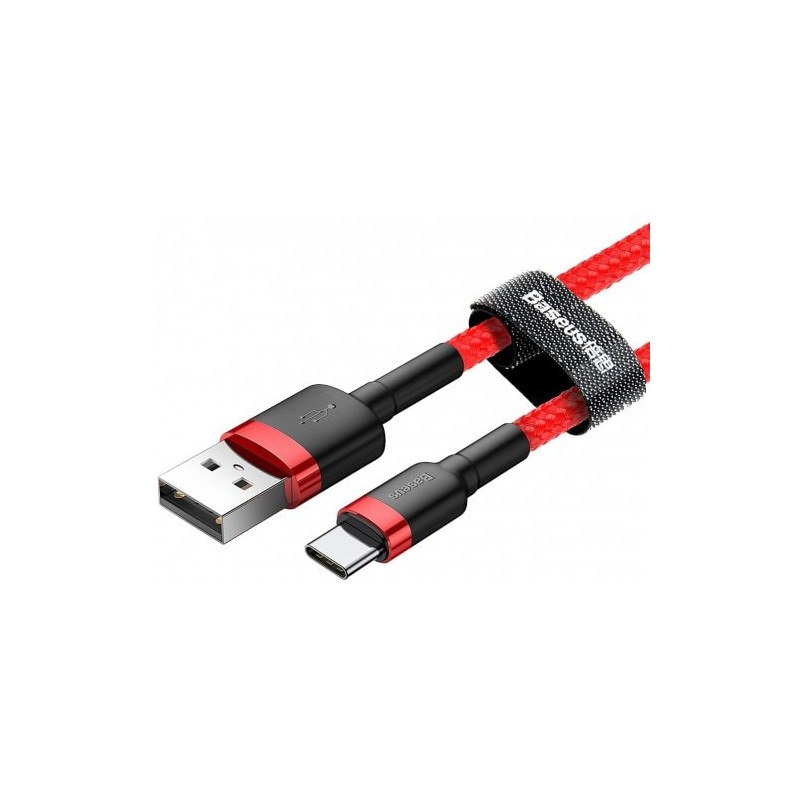 Cavo baseus usb tipo c, 2m, rosso-nero [catklf-c09]