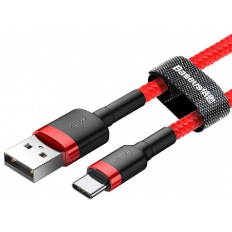Cavo baseus usb tipo c, 2m, rosso-nero [catklf-c09]
