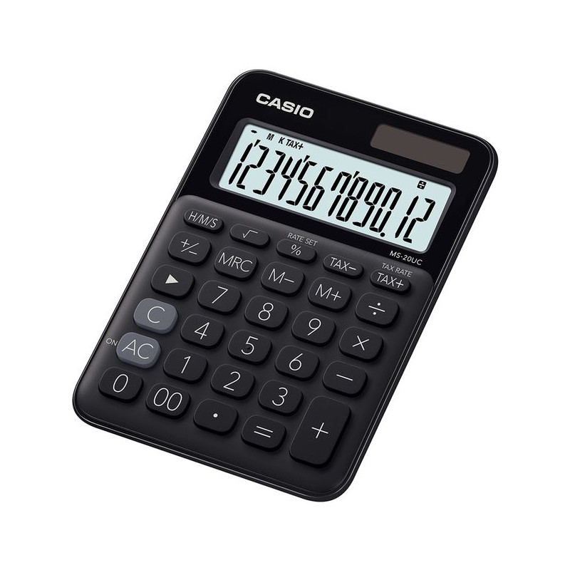 calcolatrice tascabile casio ms-20uc nera [ms-20uc-bk-w-ec]