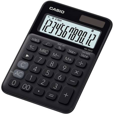 calcolatrice tascabile casio ms-20uc nera [ms-20uc-bk-w-ec]