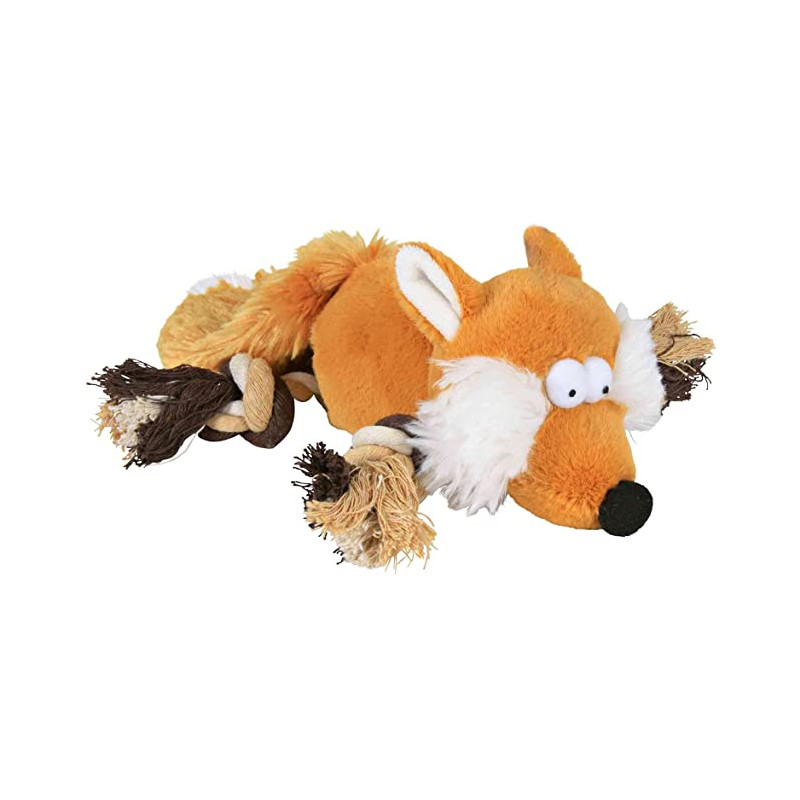 trixie - fox toy with rope 34 cm 35919