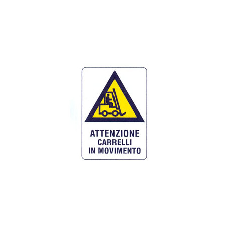 cartello movimento carrelli 48x 68 plastica [targotimbri ]