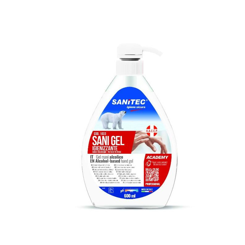 gel igienizzante mani sanitec sanigel cf6 600ml [1035-s]