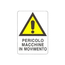Cartello movimento macchine 43x 68 plastica [targotimbri ]
