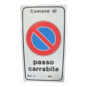 Cartello passo carrabile aut. 25x 45 alluminio [targotimbri ]
