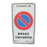 Cartello passo carrabile aut. 60x 40 alluminio [targotimbri ]