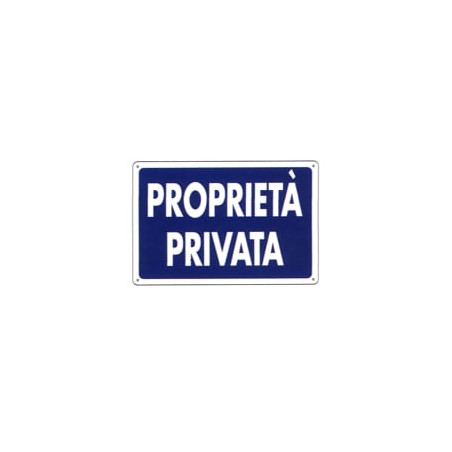 Cartello proprieta' privata 30x 20 alluminio [targotimbri ]