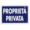 Cartello proprieta' privata 30x 20 alluminio [targotimbri ]