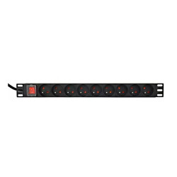 multipresa rack gembird pdu 9xfr 1u 16a fr 2m nero [algemzg00000003]