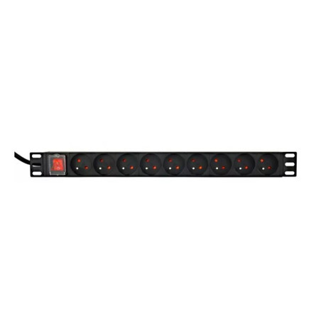 multipresa rack gembird pdu 9xfr 1u 16a fr 2m nero [algemzg00000003]