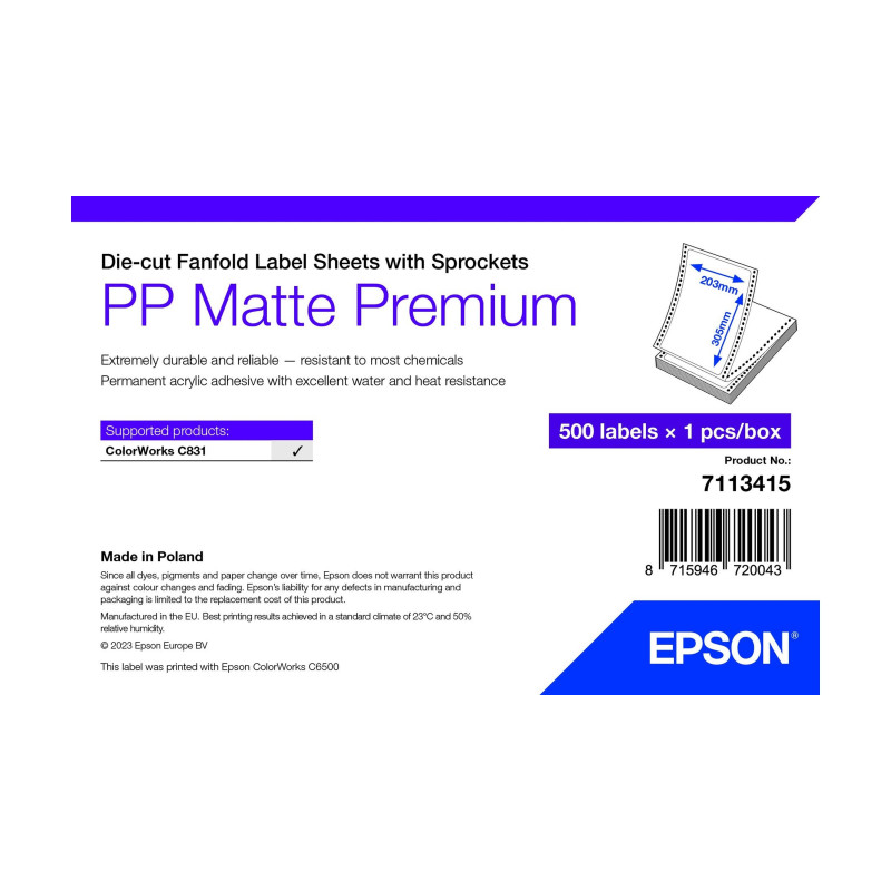 etichette per stampante autoadesive epson [7113415]