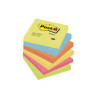 blocco note post-it autoadesiva quadrato 100 fogli blu/verde/