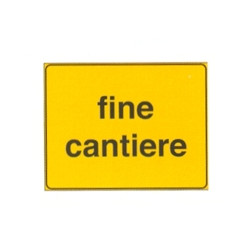 Cartello stradale fine cantiere 40x60 [dbverona ]