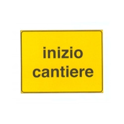 Cartello stradale inizio cantiere 40x60 [dbverona ]