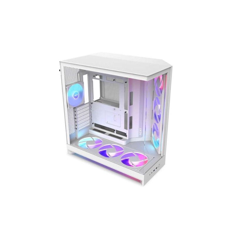 case nzxt h9 flow rgb+ midi tower atx 77l bianco [cm-h92fw-p1]