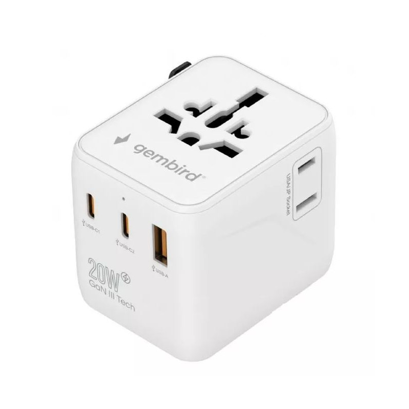 alimentatore da rete gembird 20w bianco [algemag00000006]