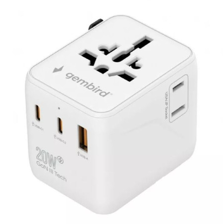 alimentatore da rete gembird 20w bianco [algemag00000006]