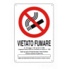 Cartello vietato fumare dl 20x 30 alluminio [targotimbri ]