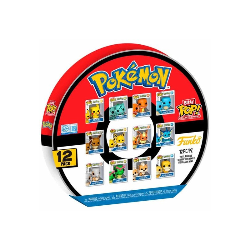 figurina funko bitty collector pack pokemon 2.5cm multicolore 12pz