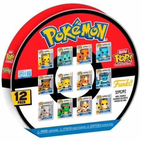 figurina funko bitty collector pack pokemon 2.5cm multicolore 12pz
