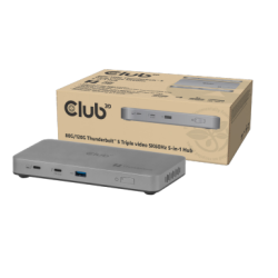 hub club 3d thunderbolt tm 5.180w 3xvideo 5k60hz grigio [csv-2563]