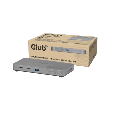 hub club 3d thunderbolt tm 5.180w 3xvideo 5k60hz grigio [csv-2563]