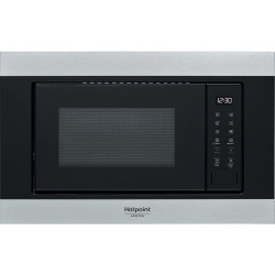 microonde hotpoint mf20s ix ha.1 da incasso 60cm 20l 900w nero/acciaio
