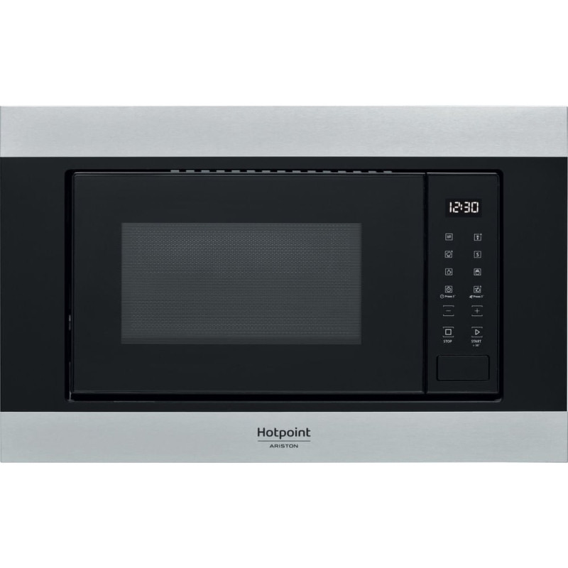 microonde hotpoint mf20s ix ha.1 da incasso 60cm 20l 900w nero/acciaio