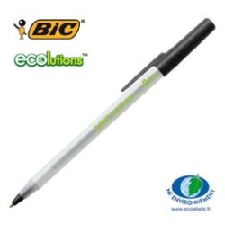scatola 60 penne a sfera bic? ecolutions? round stic? nero 1.0mm