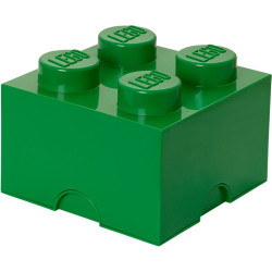 contenitore mattoncino lego 4 bottoncini verde scuro [40031734]