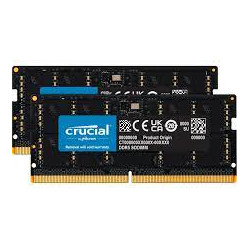 ram sodimm ddr5 64gb crucial 4800mhz/cl40/nero [ct2k32g48c40s5]