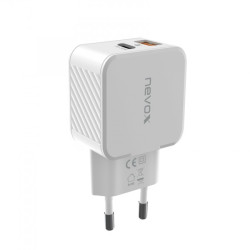 caricabatteria nevox usb pd tipo c + qc3.0 30w [2009]
