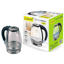 bollitore elettrico maestro mr-054 1.7l 2200w in vetro-plastica