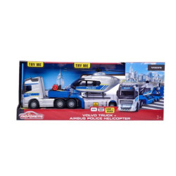 modellino majorette camion volvo + elicottero della polizia airbus