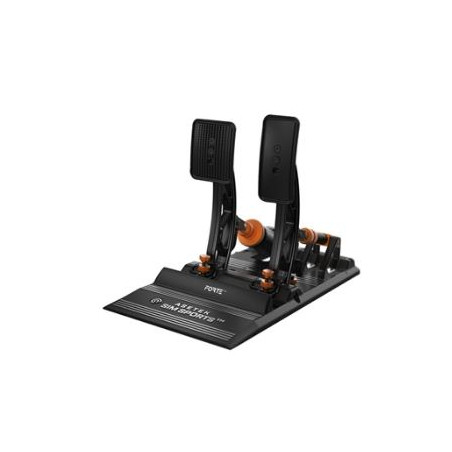 pedeliera asetek acceleratore forte sim racing nero/arancione [40-010-0000003]