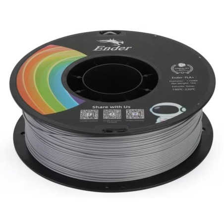 filamento stampante 3d creality pla+ 1.75mm 1kg grigio [3301010308]