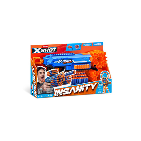 zuru x-shot - insanity blaster manic (incl. 24 dardi) [36603]