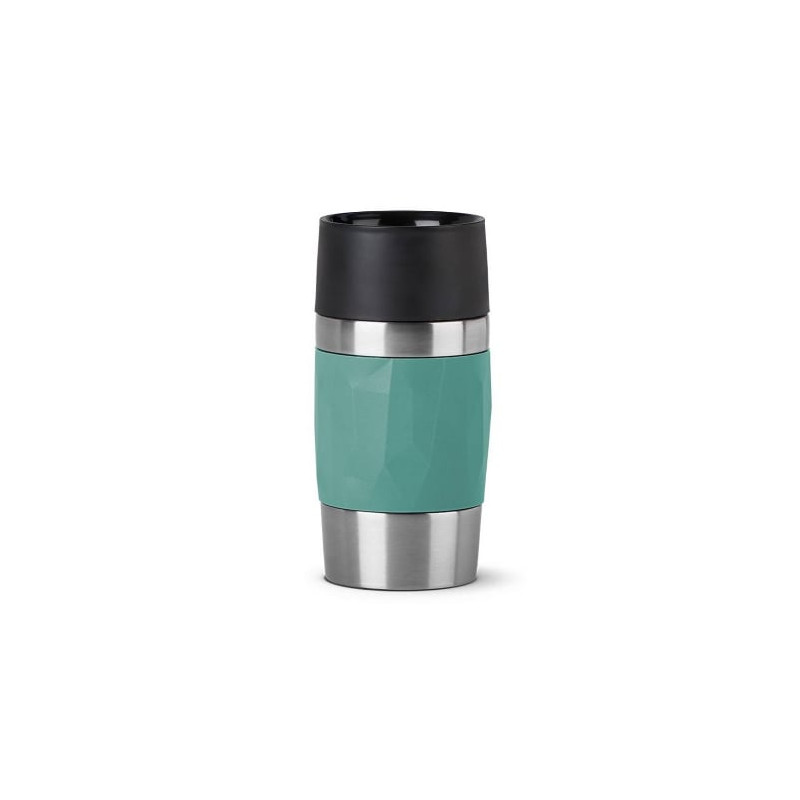 thermos emsa travel mug compact 300ml in acciaio inossidabile/verde