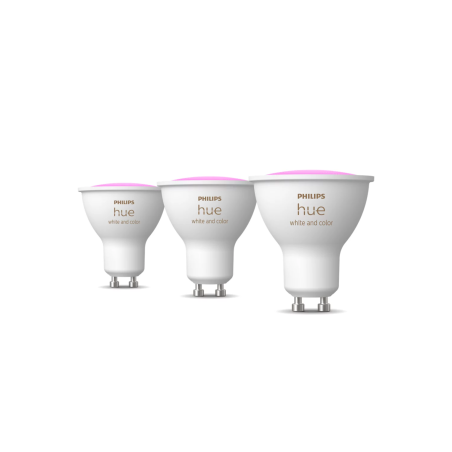 set di lampadine intelligenti philips hue gu10 4.2w classe e bianco
